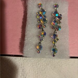 Earrings Iridescent Rhinestone